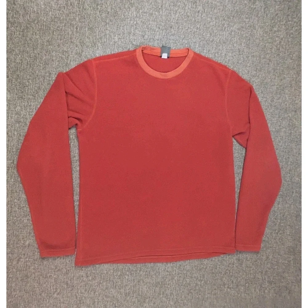 Vintage REI Pullover Sweater Mens Large Red Outdoors Hiking Fleece Crew Neck Y2K